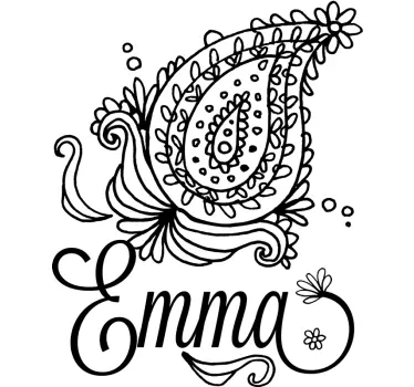 Customizable Floral Named Design restaurant sticker - TenStickers