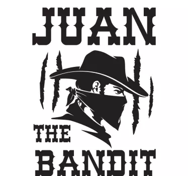 Bandit with name  wall decal - TenStickers