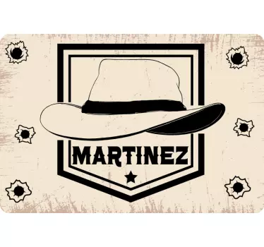 COWBOY HAT CUSTOM NAME DESIGN laptop skin - TenStickers