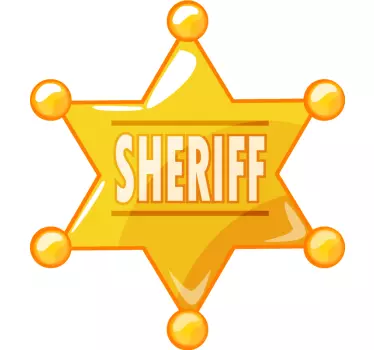 Sheriff Badge Emblem wall sticker - TenStickers