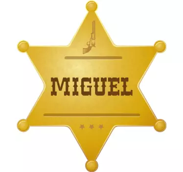 Sheriff badge with name wall decal - TenStickers