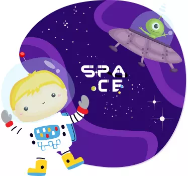 Cute Space Adventure wall stickers for kid - TenStickers