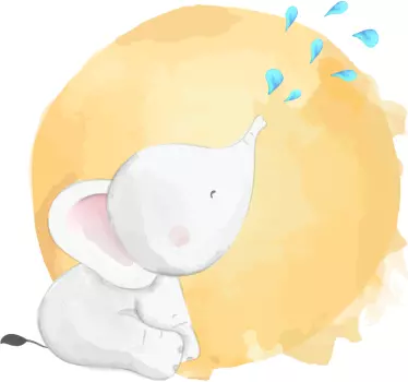 Elephant Dreaming Stars wall stickers for kid - TenStickers