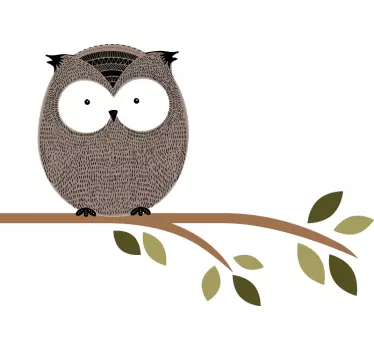 Cute Owl Illustration wall stickers for kid - TenStickers