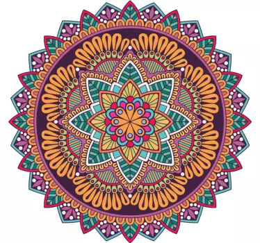 Mandala full of colors Abstract decal - TenStickers