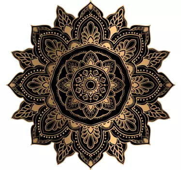 Mandala with elegant drops and lines Abstract Wall Sticker - TenStickers