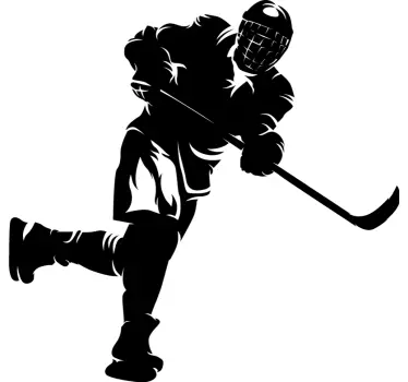 Shooting ice hockey wall decal - TenStickers