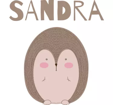 Cute Hedgehog Character pet wall art - TenStickers