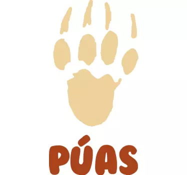 PERSONALIZED PAW PRINT DESIGN pet wall art - TenStickers