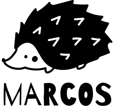 HEDGEHOG NAME CUSTOMIZATION pet wall art - TenStickers