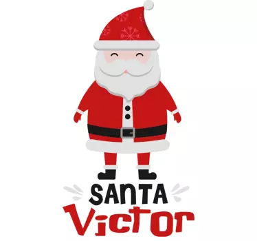 Santa Claus and HoHoHo christmas wall decal - TenStickers