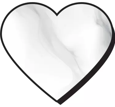 Cute heart with marble love wall sticker - TenStickers