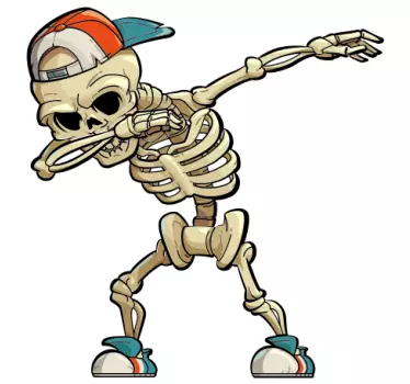 Skeletons dancing halloween wall sticker - TenStickers