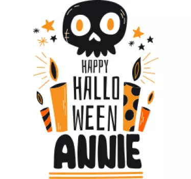Halloween sticker skull halloween festivity - TenStickers