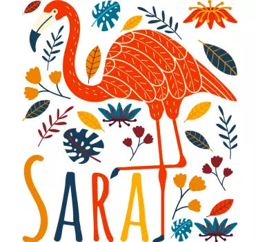 Flamingo Personalized Decor pet wall art - TenStickers