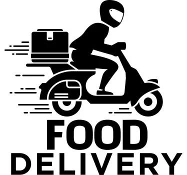 Food delivery window decal - TenStickers