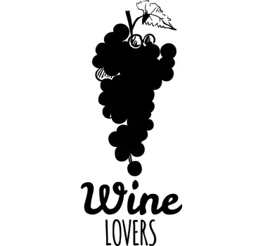 Wine lovers window decal - TenStickers