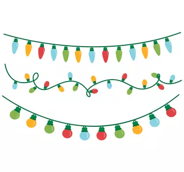 Light bulb christmas wall sticker - TenStickers