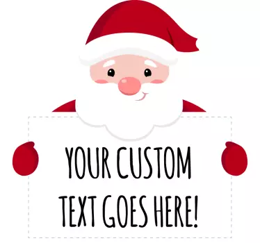 Holiday sticker joyful santa claus - TenStickers