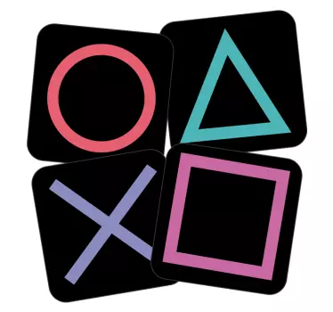Controller Icons play station video game wall sticker - TenStickers