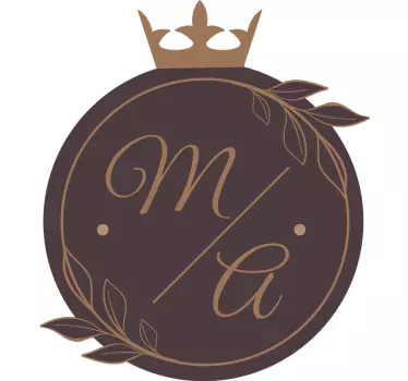 Object sticker personalized crown emblem - TenStickers