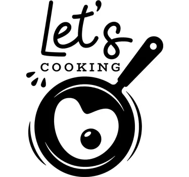 LET'S COOKING cuisine wall sticker - TenStickers