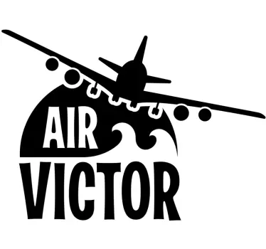 Aircraft with name Wall decals for teenagers room - TenStickers