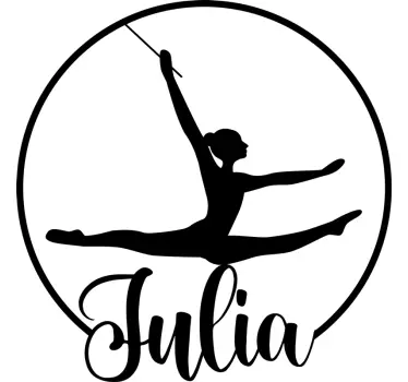 Ballerina with name dance sticker - TenStickers