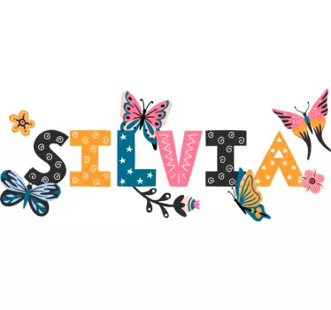 Butterflies name butterfly decals for walls - TenStickers