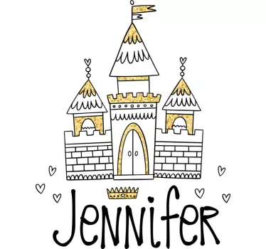 Castle Personalization Option wall stickers for kid - TenStickers