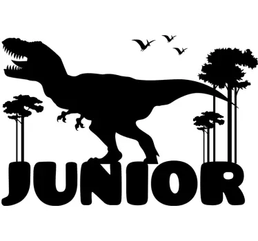 T-Rex Personalised name dinosaur wall sticker - TenStickers