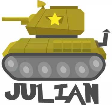 Tank with name Custom decal - TenStickers