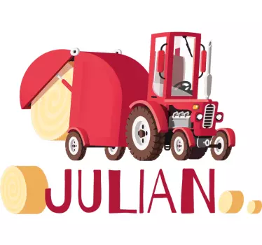 Custom Tractor Design pet wall art - TenStickers