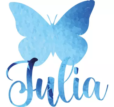 Painted butterflies name butterfly decals for walls - TenStickers