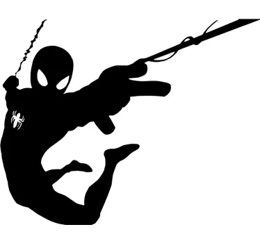 Silhouette Spiderman superhero sticker - TenStickers