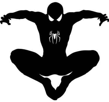 Spiderman silhouette superhero sticker - TenStickers