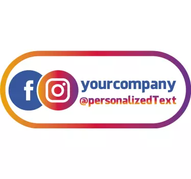 Facebook Instagram Shop Window Decal - TenStickers