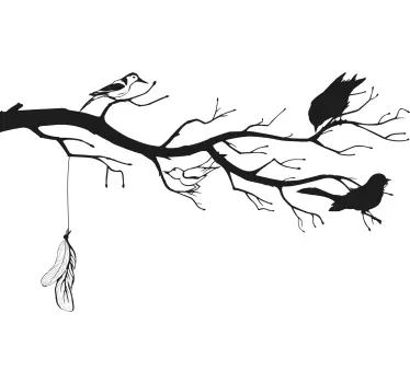 Tree and birds  tree wall decal - TenStickers