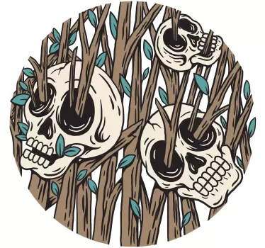 Skulls Among Trees object sticker - TenStickers