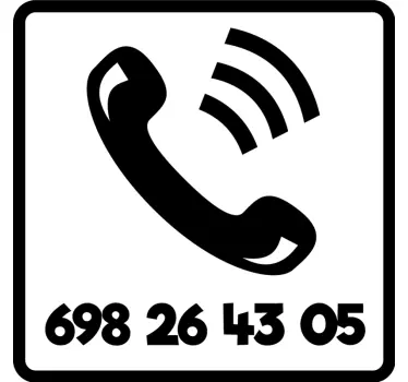 Phone icon personalized window decal - TenStickers