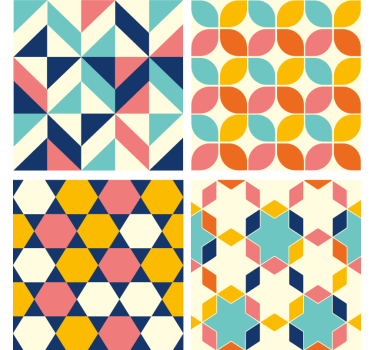 Intricate colorful tile transfer decal - TenStickers
