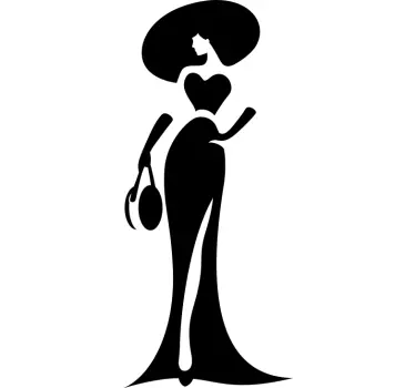 Abstract fashion beauty wall decal - TenStickers