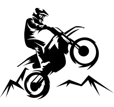 Motorcyclist motorbike decal - TenStickers