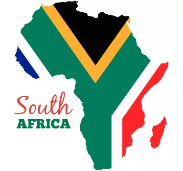 South Africa map City Sticker - TenStickers