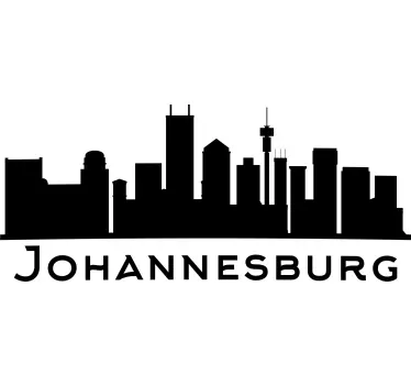 Johannesburg silhouette City Sticker - TenStickers