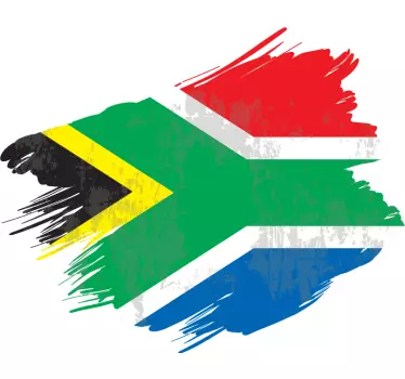 Vintage grunge South Africa Flag flag decal - TenStickers