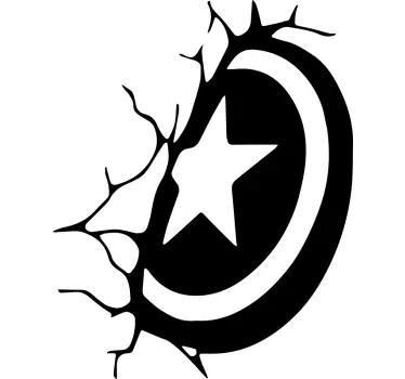 Captain America shield superhero decal - TenStickers