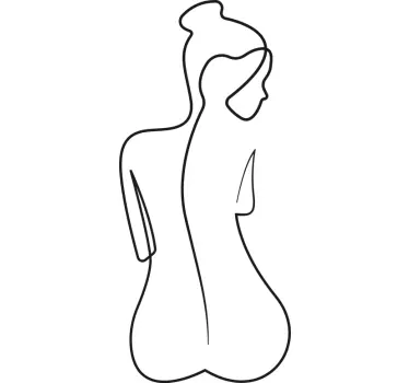 Woman elegant line art style people decals - TenStickers