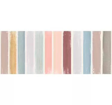 earth tone paint brush strokes border sticker - TenStickers