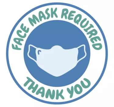 Face Mask required sign Health wall sticker - TenStickers